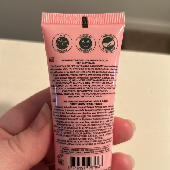 Mudmasky Pearl Polish Superglow Pink Clay Mask - Picture 4 of 5
